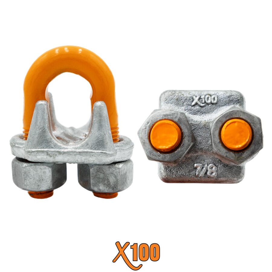 X100® Drop Forged Hot Galvanized Wire Rope Clips