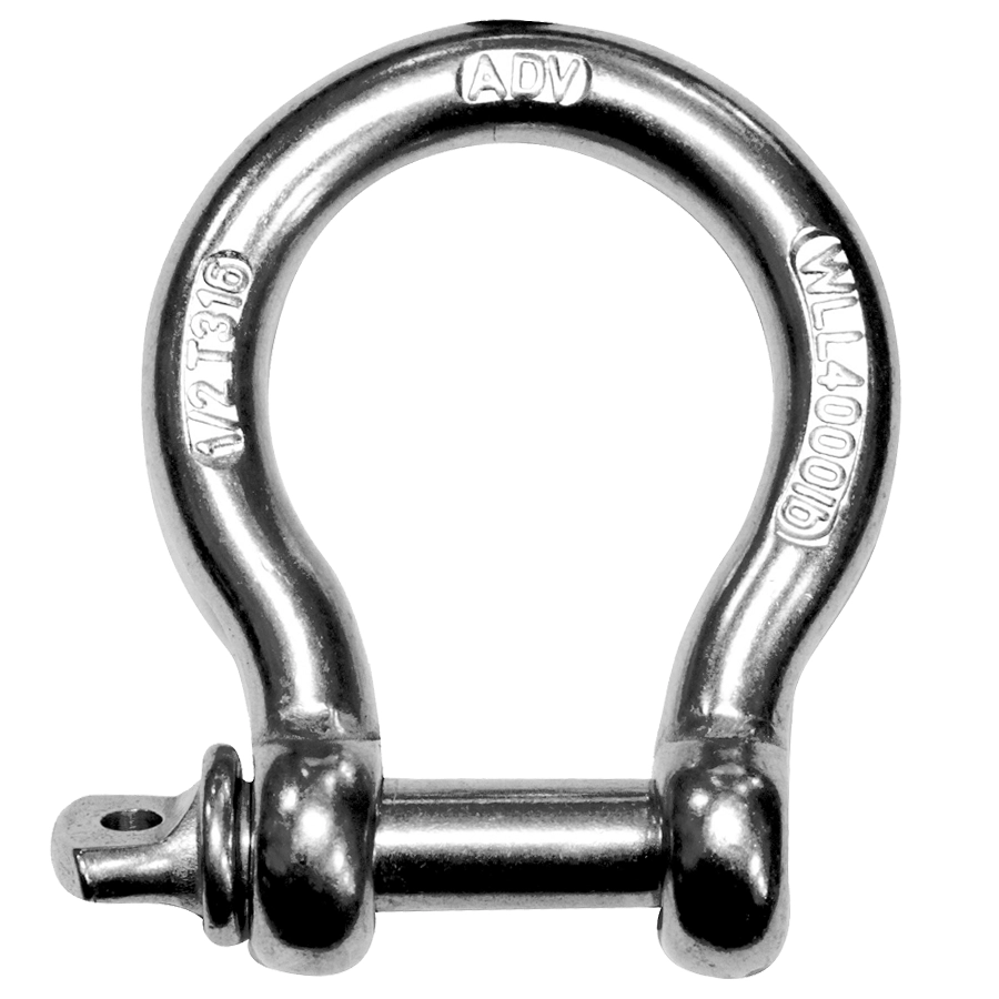 Stainless Steel Type 316 Screw Pin Bow Shackles