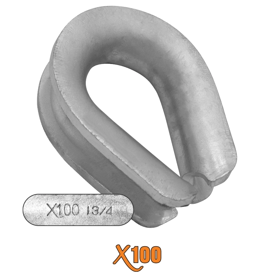 X100® Extra Heavy Duty Hot Dip Galvanized Thimbles X100® Extra Heavy Duty Hot Dip Galvanized Thimbles