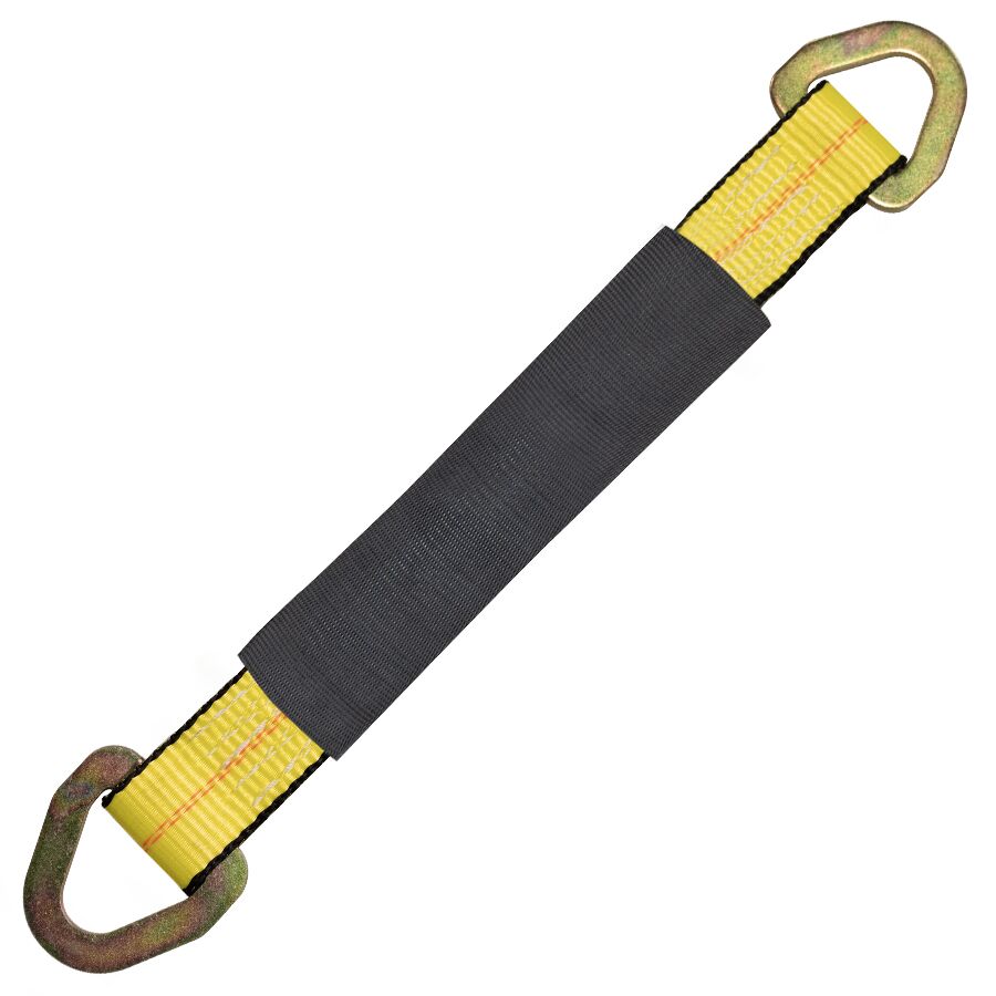 Heavy Duty Axle Strap with Delta Rings and Protective Sleeve