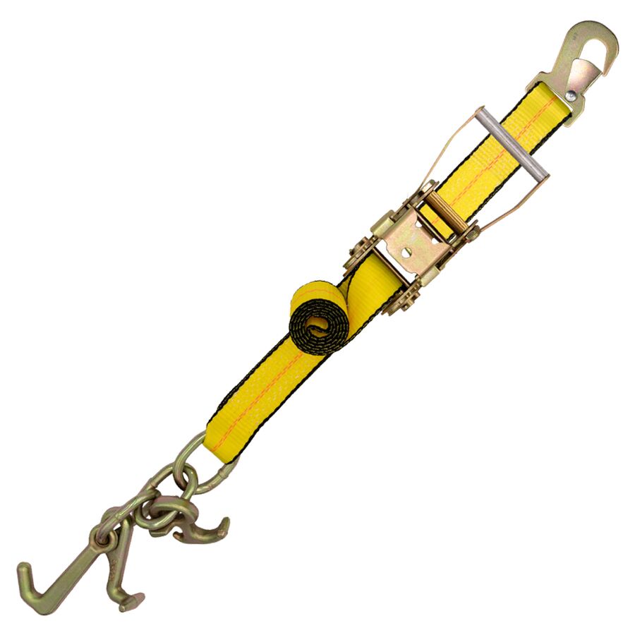 Cluster Ratchet Tie Down Straps with RTJ Cluster and Ratchet with Flat Snap Hook Short End – Single