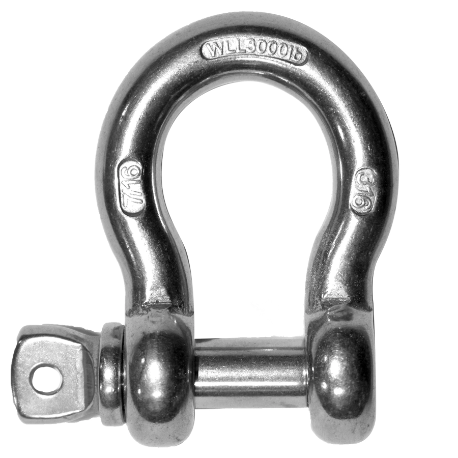 Stainless Steel Type 316 Screw Pin Anchor Shackles Stainless Steel Type 316 Screw Pin Anchor Shackles