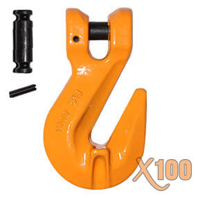 X100® Grade 100 Clevis Grab Hook With Cradle