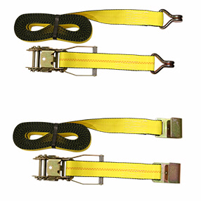 3″ Yellow Polyester Ratchet Tie-Downs