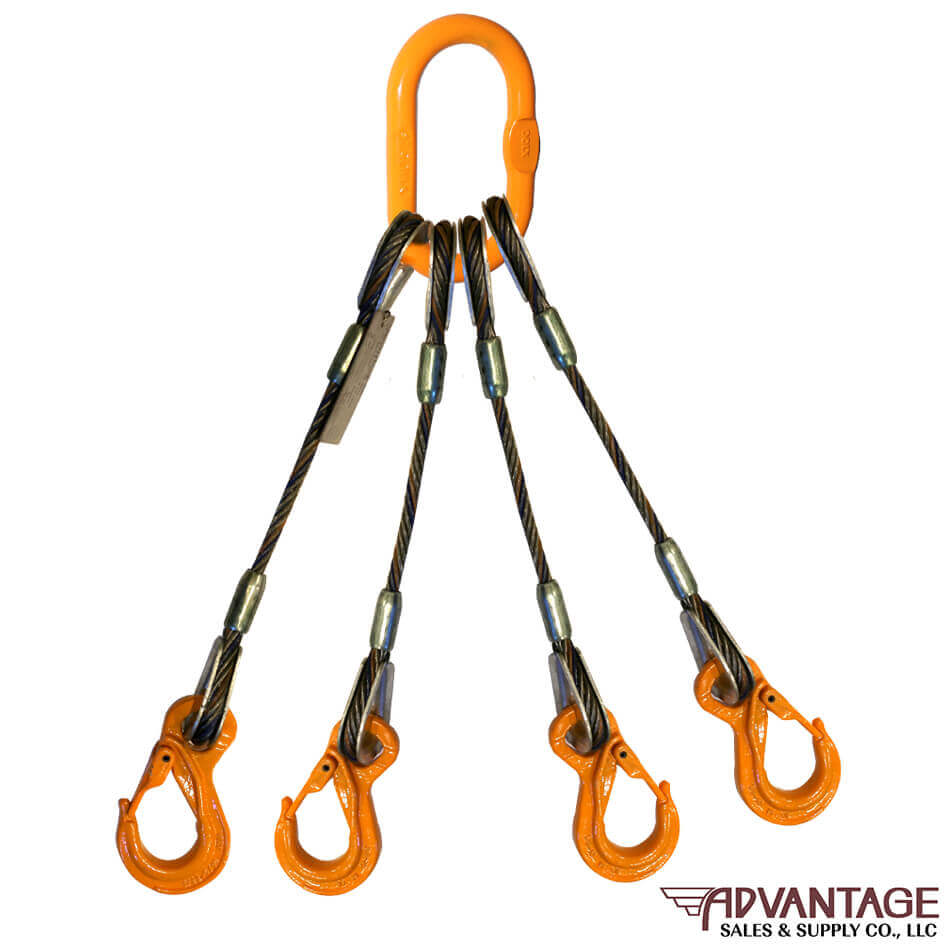 Four-Leg Bridle Wire Rope Slings – Advantage Sales & Supply, LLC