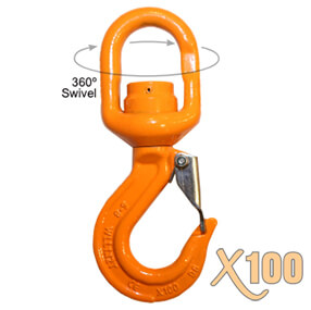 X100® Swivel Eye Hoist Hook with Ball Bearing