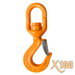 X100 Swivel Eye Hoist Hook with Bearing