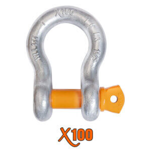 X100® Carbon Steel Screw Pin Anchor Shackles