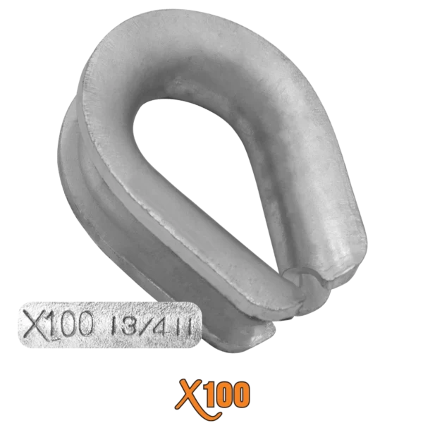 X100 Extra Heavy Duty Hot Dip Galvanized Thimbles