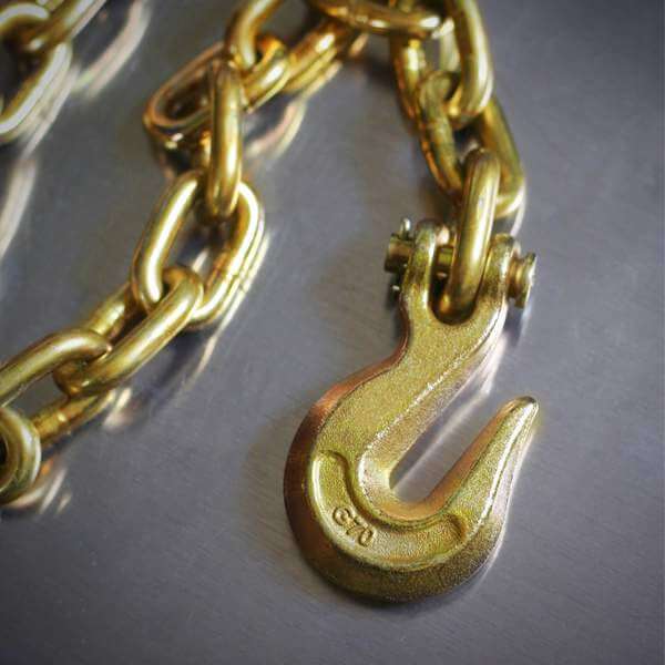Binder Chain cut to length with Grade 70 Clevis Grab Hooks