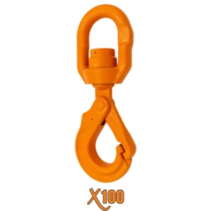 X100® Grade 100 Swivel Self Locking Hooks with Bearing
