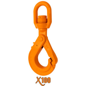 X100® Grade 100 Swivel Self Locking Hooks with Bronze Bushing